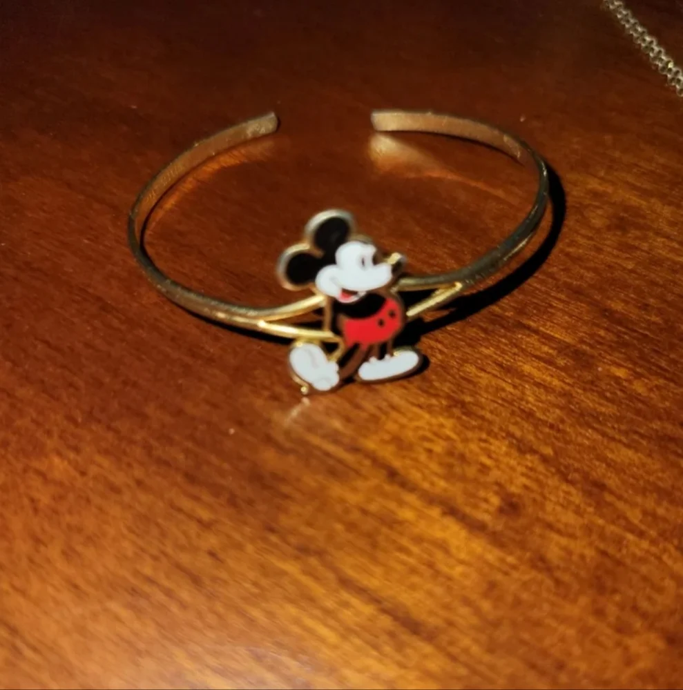 Vintage Mickey Mouse necklace and bracelet